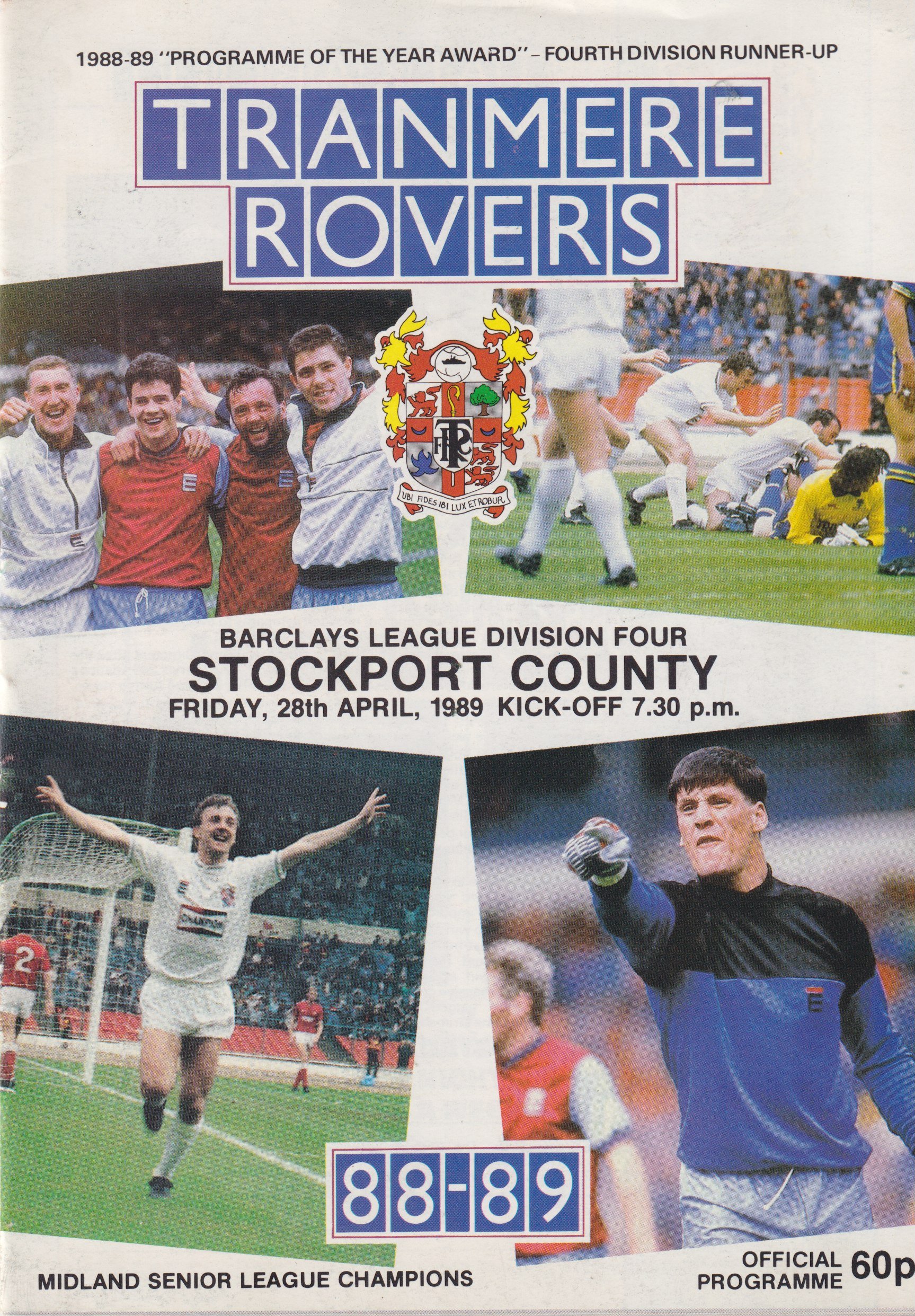 Tranmere Rovers v Stockport County match programme